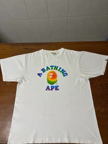 bape rainbow college tee
