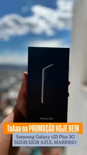 Peça única promoção Galaxy S25+ 5G 512GB novo na caixa barato azul marinho 
