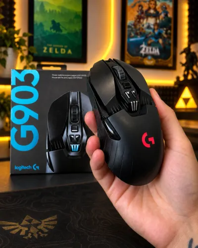 Logitech G903 LIGHTSPEED Mouse Gamer Sem Fio RGB Completo
