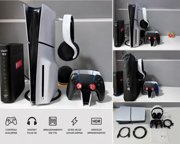 PS5 com Leitor + Kit Completo