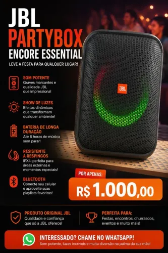 CAIXA DE SOM JBL PARTYBOX ENCORE