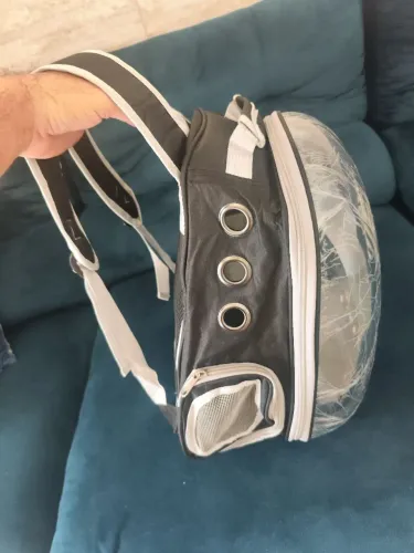Mochila Transporte Pet Cães e Gatos até 6kg - Preta