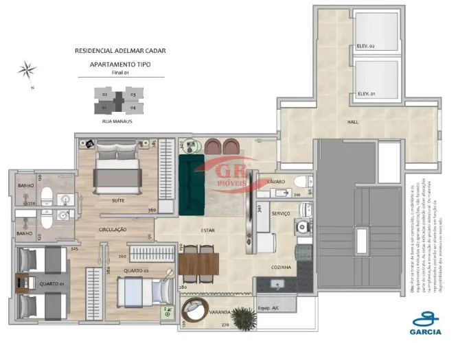 Apartamento à venda, 3 quartos, 1 suíte, 2 vagas, São Lucas - Belo Horizonte/MG