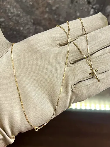 Cordão de ouro com pingente 3.25g novo ( LOJA FÍSICA )