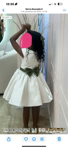 Vestido infantil alta costura