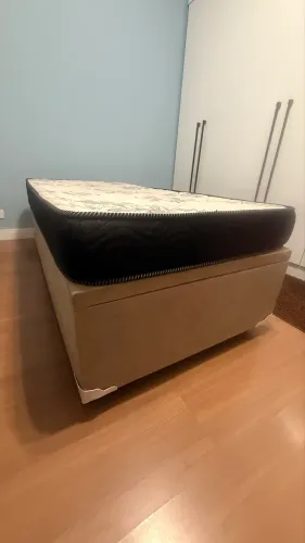Cama Box Baú Solteiro + Colchão Portobel 78x188 ? R$ 450