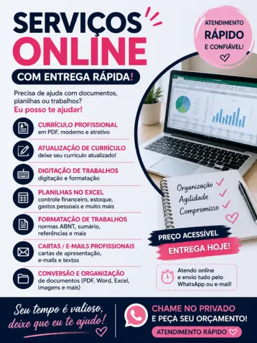 Currículo + Planilhas + Digitação Online