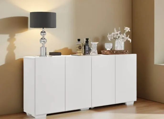 Aparador Buffet 4 portas branco 
