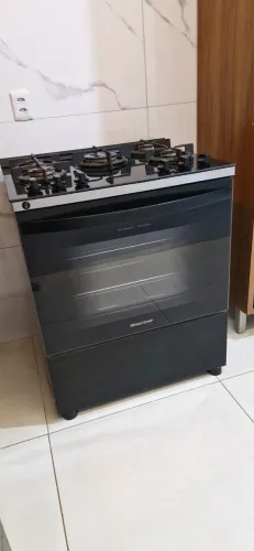 Fogão brastemp 5 bocas preto com inox