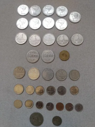 Coleção de moedas antigas