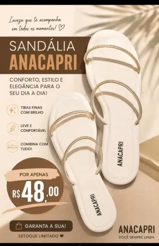 Vendo Sandália AnaCapri Nova