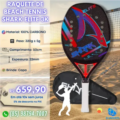 Raquete de Beach Tennis Shark Elite 3K