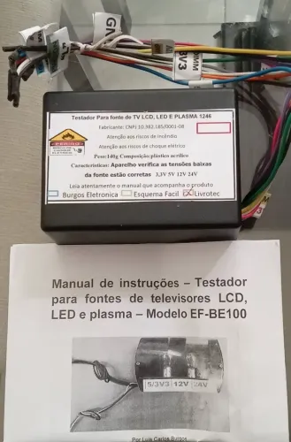 Testador De Fonte TV LCD LED Plasma Burgos Eletrônica EF-BE100