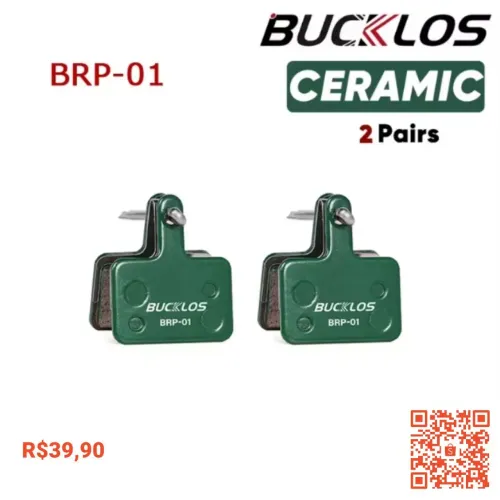 02 Par de Pastilha de Freio Ceramic Bucklos para Shimano MT200 Tektro