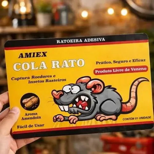 Ratoeira Adesivada Cola Rato - Kit 5 cartelas - Novas a pronta entrega