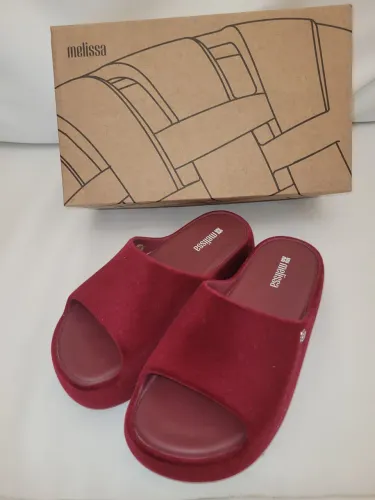 Tamanco Slide Melissa Free Platform Vermelha - Tamanho 35