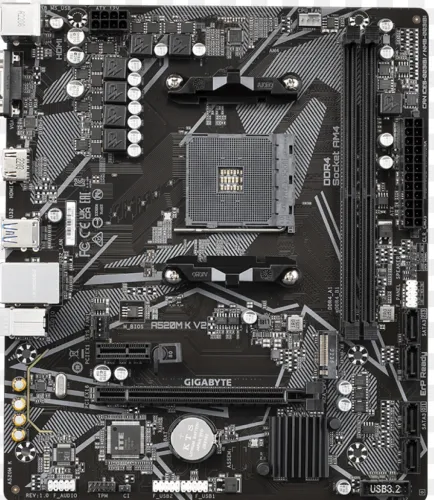 (USADO) PLACA-MÃE GIGABYTE A520 + RYZEN 5 5600 + COOLER ORIGINAL AMD