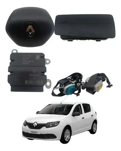 Kit Airbag Bolsa Volante Modulo Cinto Renault Sandero 2017