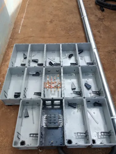 Instalação de padrão e grade de proteção