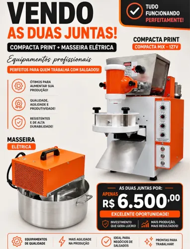 Máquina de salgado compacta print e masseira 5 kilos