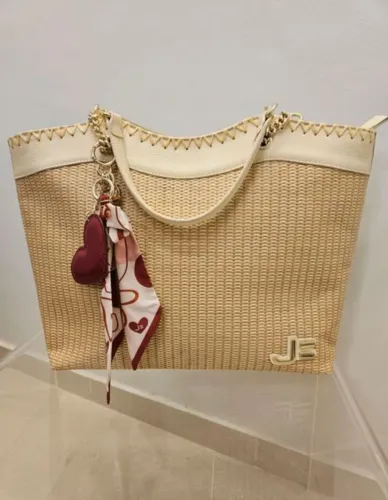 bolsa de ombro jorge bischoff palha bege