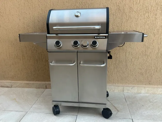 Churrasqueira a Bafo Gás com 3 Queimadores 118x55cm Hudson Naterial