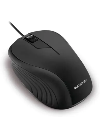Mouse Óptico Multilaser Preto USB Com fio