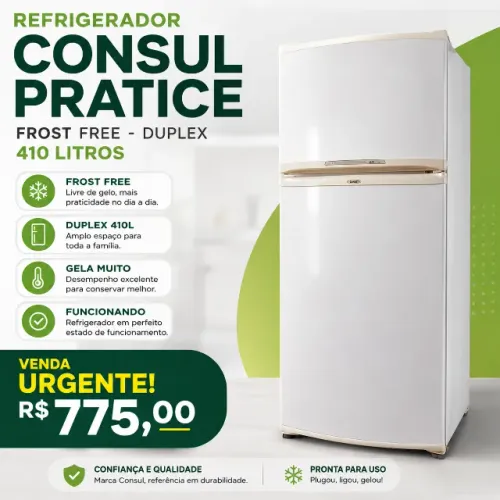 GELADEIRA CONSUL FROST FREE 410L - VENDA URGENTE!