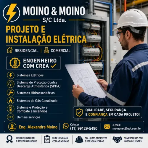 PROJETOS e INSTALAÇÕES ELÉTRICA HIDRÁULICA GÁS