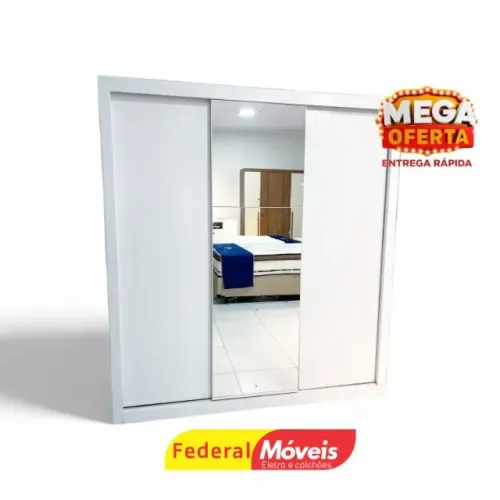 Guarda Roupa OFF WHITE c/ Espelho 3P 4G SOLICITE O CATALOGO