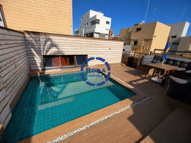 Locação cobertura duplex mobiliada com vista parcial Mar A apenas 50 metros da praia