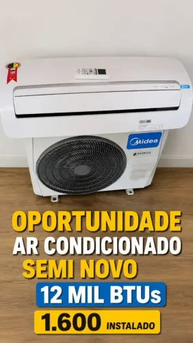 Ar condicionado usado já instalado.