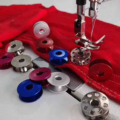 Bobina Alumínio ROSA | AZUL | VERMELHA p/ Máquina de Costura Reta Industrial - R$2,00 UN