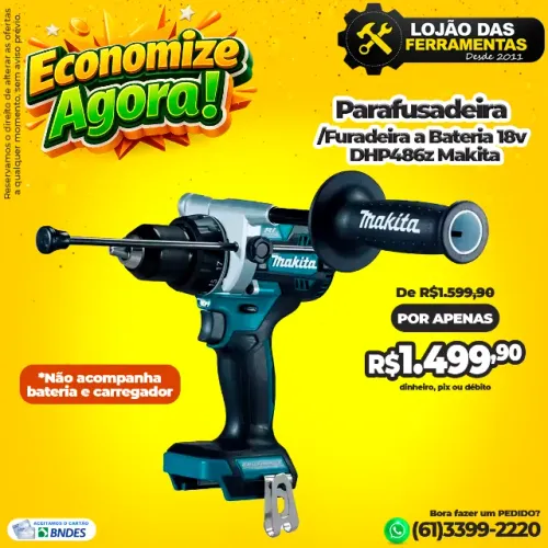 Parafusadeira/Furadeira a Bateria DHP486z Makita