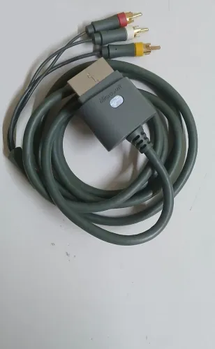 Genuine Microsoft Xbox 360 composite AV Cable-Standard RCA Áudio Vídeo Cord NEW