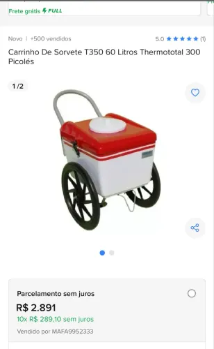 carrinho de sorvete