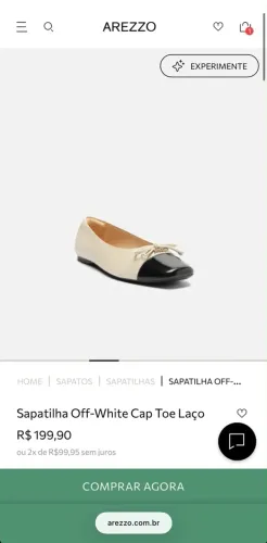 sapatilha arezzo nova