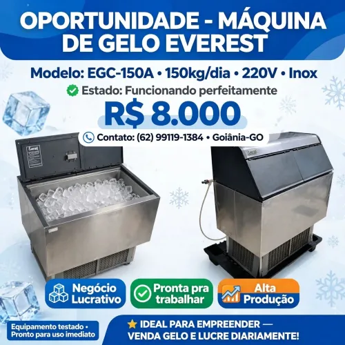 Máquina de gelo Everest 150kg  diário 