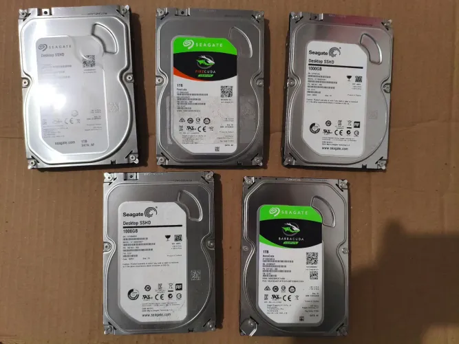 Lote HDs 1TB Seagate - Todos Saudáveis - 5 unidades