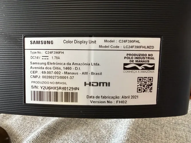 Monitor Samsung C24F390FHL (24?, curvo, Full HD
