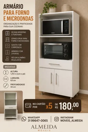 ARMÁRIO NOVO PARA FORNO E MICROONDAS