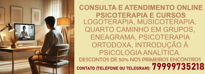 Psicoterapia: atendimento online, cursos e mini-cursos
