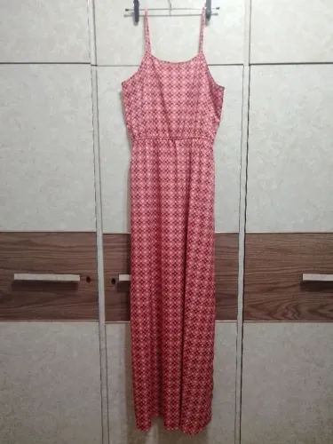 Vestido longo nunca usado estampado, Leader Magazine, tamanho M.