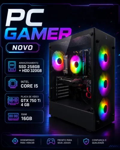Pc Gamer Intel I5 16gb Ram Geforce Gtx 750 SSD 258gb + HD 320gb