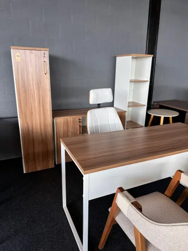 MESA DE ESCRITORIO SEVILHA BRANCO 1.50x0.60 LOJA IKONOFFICE