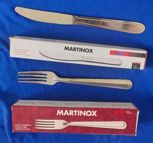Jogo garfo e faca sobremesa Martinox 