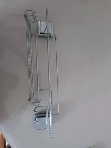 Porta shampoo e sabonete, fixação por ventosa