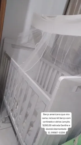 Berço americano que vira cama