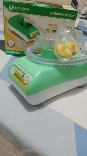 Inalador infantil e adulto pulmosonic star elefantinho