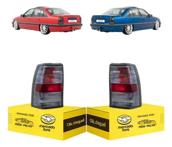 Par Lanterna Fume Gm Omega 1992 1993 1994 95 96 97 1998 Nova Ambos Lados Fumê